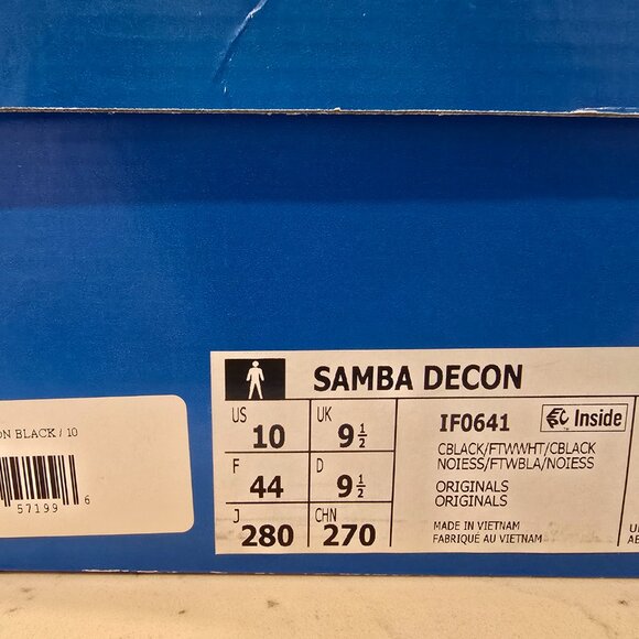 BRAND NEW Adidas Samba Decon 'Black White Gum' IF0641 US SIZE 10 NEW - Picture 8 of 14